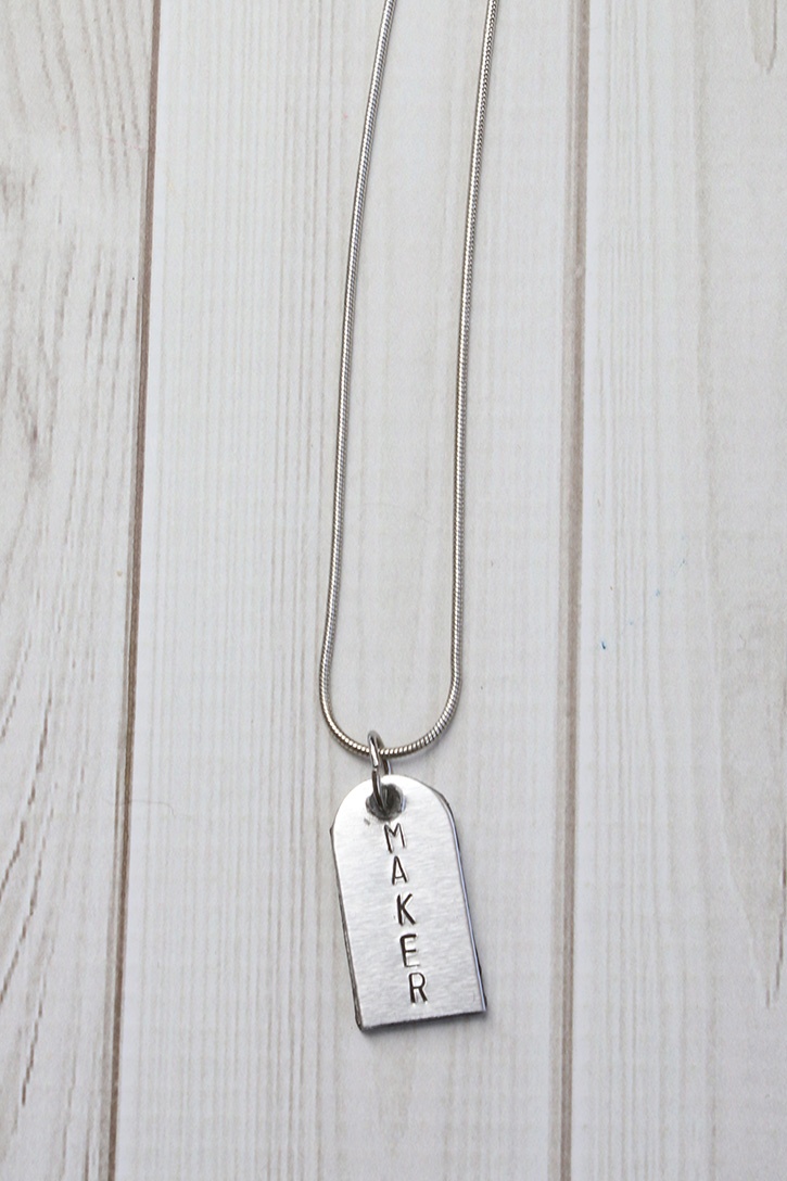 Metal sale stamped necklace